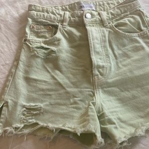 Green Zara Shorts